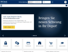 Tablet Screenshot of bw-bank.de